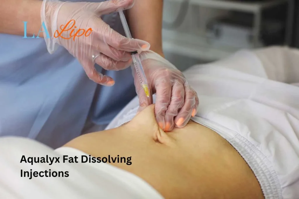 woman having fat dissolving injections Ilkeston in the stomach