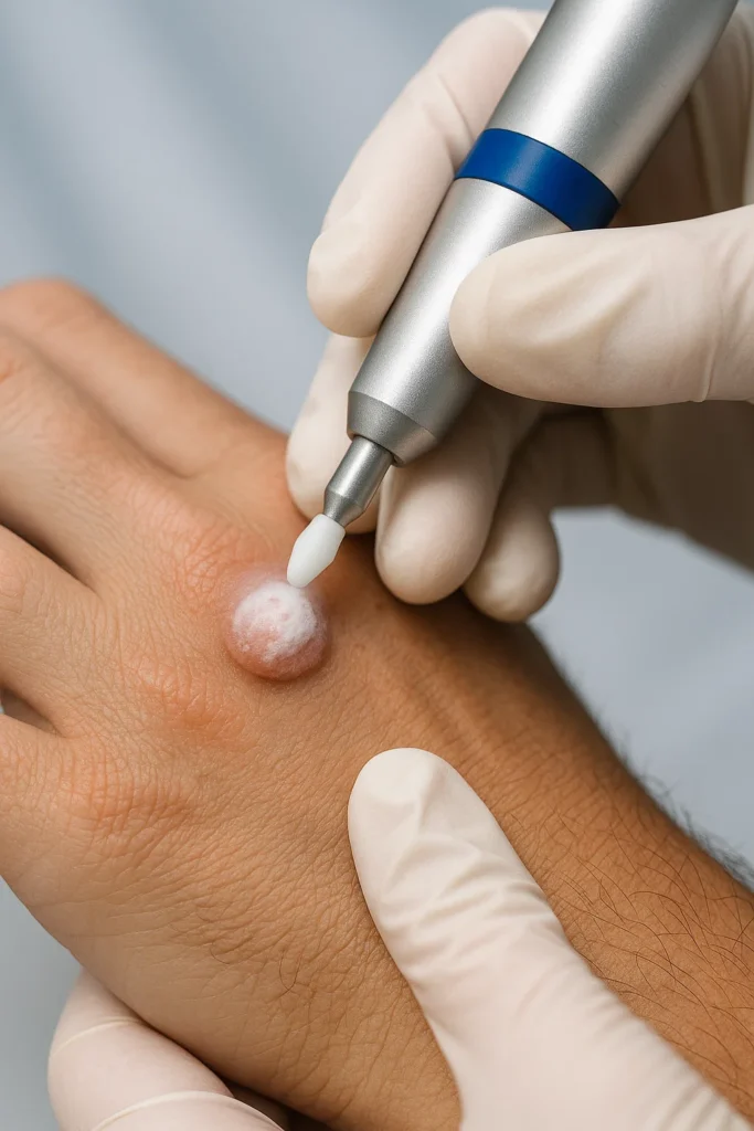 example of wart removal Ilkeston using cryopen