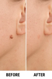 Skin tags removal Ilkeston before and after