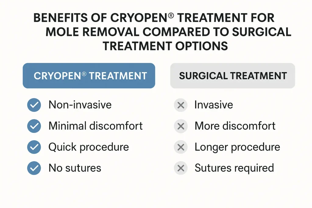Benefits of facial mole removal Ilkeston - call our team today to book a consultation